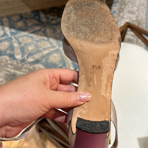 Sacha London 9.5B silver wedding or part heels - Picture 8 of 10